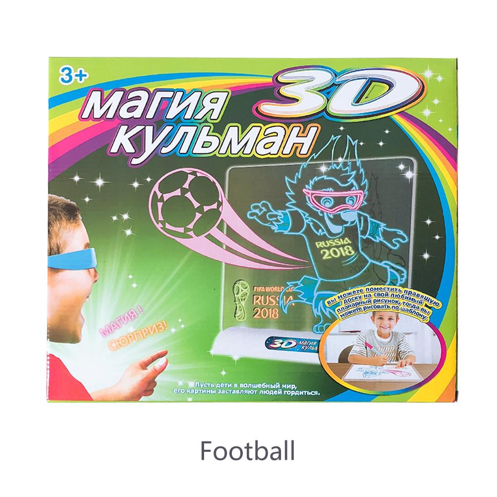 Magic Pad Deluxe Light Up LED 3D Drawing Tablet Writing Board Kids Toys Gifts 3D Illuminated Drawing Board Painting